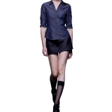 Lightweight Tencel Denim Suit Set (Top + Skirt + Pants) (4) Lightweight Tencel Denim Suit Set (Top + Skirt + Pants) (4)