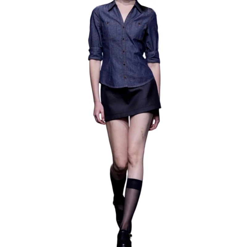 Lightweight Tencel Denim Suit Set (Top + Skirt + Pants) (4) Lightweight Tencel Denim Suit Set (Top + Skirt + Pants) (4)