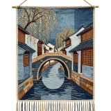 3D Embroidery Denim Wall Hanging (2)