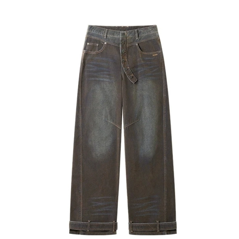 Boyfriend Fit Flocked Denim Pants for Women Boyfriend Fit Flocked Denim Pants for Women