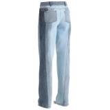 Women‘s 100% Cotton 16.2oz Color-Block Denim Jeans (2)