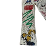 Cream Loomstate 4-Panel All-Over Print Denim Trousers – 13oz 100% Cotton Raw Denim (3) Cream Loomstate 4-Panel All-Over Print Denim Trousers – 13oz 100% Cotton Raw Denim (3)