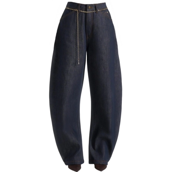 13oz Cotton-Tencel Raw Denim Saber-Leg Pants for Women 13oz Cotton-Tencel Raw Denim Saber-Leg Pants for Women