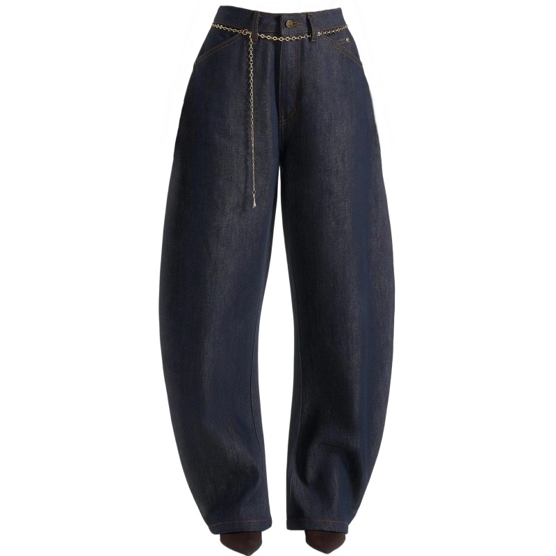 13oz Cotton-Tencel Raw Denim Saber-Leg Pants for Women 13oz Cotton-Tencel Raw Denim Saber-Leg Pants for Women