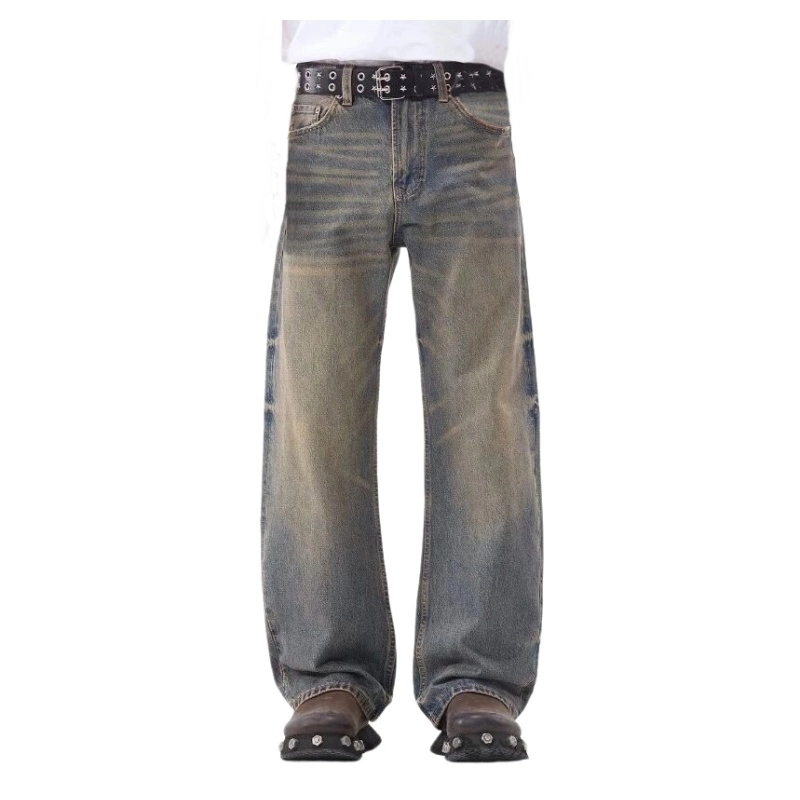 Men's 100% Cotton Dirty-Wash / Vintage-Look Denim Jeans (3) Men's 100% Cotton Dirty-Wash / Vintage-Look Denim Jeans (3)