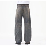 Men's 100% Cotton Dirty-Wash / Vintage-Look Denim Jeans (4) Men's 100% Cotton Dirty-Wash / Vintage-Look Denim Jeans (4)