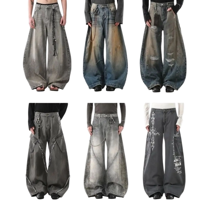 Men's 100% Cotton Dirty-Wash / Vintage-Look Denim Jeans (5) Men's 100% Cotton Dirty-Wash / Vintage-Look Denim Jeans (5)