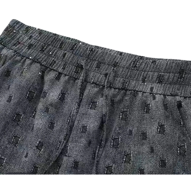 100% Cotton Jacquard Check Denim (4)
