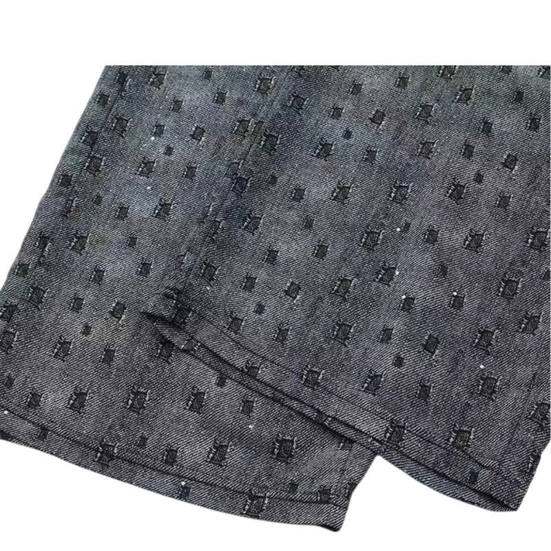 100% Cotton Jacquard Check Denim (5)