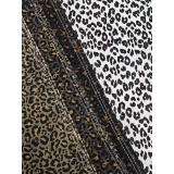 Multi‑Color Leopard Print Denim Fabric