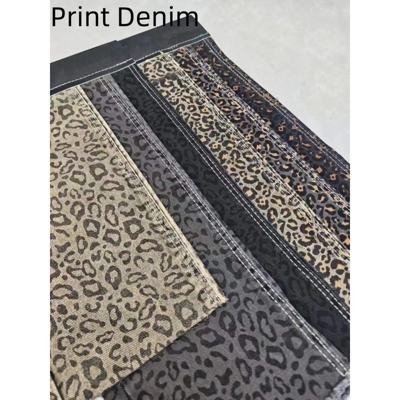 Multi‑Color Leopard Print Denim Fabric (4) Multi‑Color Leopard Print Denim Fabric (4)