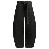 Men's Black Barrel Jeans