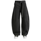 Men's Black Barrel Jeans (2)