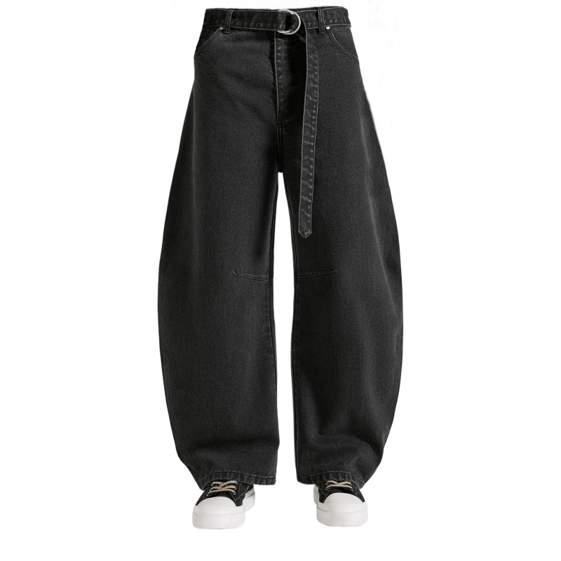 Men's Black Barrel Jeans (2)