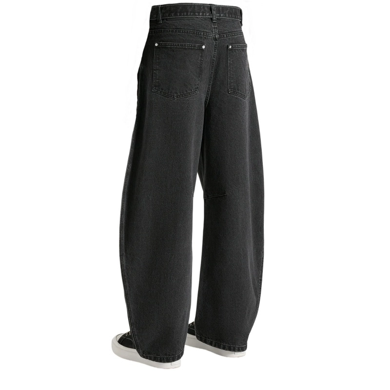 Men's Black Barrel Jeans (3)