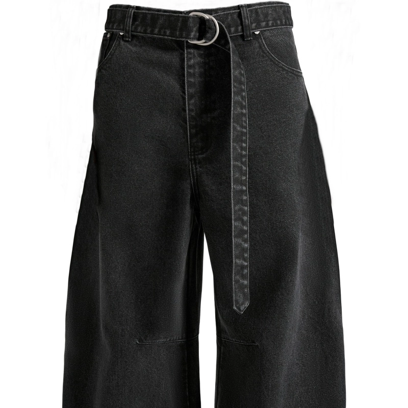 Men's Black Barrel Jeans (4)