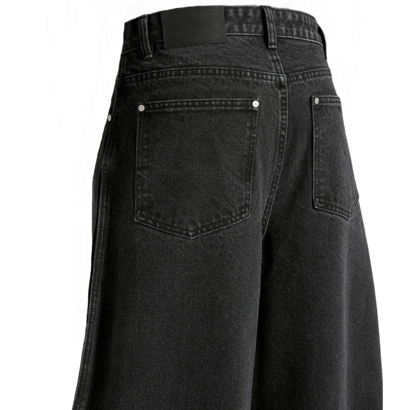 Men's Black Barrel Jeans (5)
