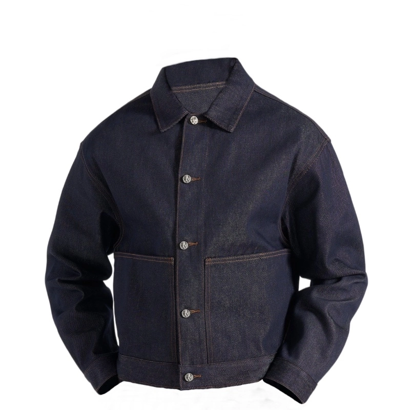 Men's Raw Denim Jacket - 100% Cotton Classic Fit (3)