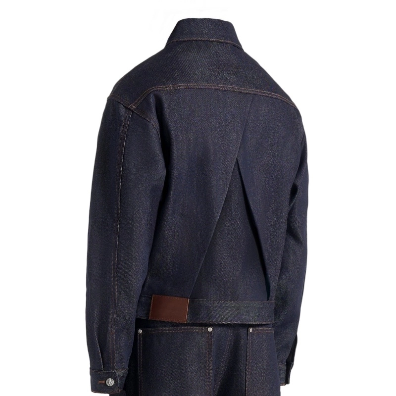 Men's Raw Denim Jacket - 100% Cotton Classic Fit (4)