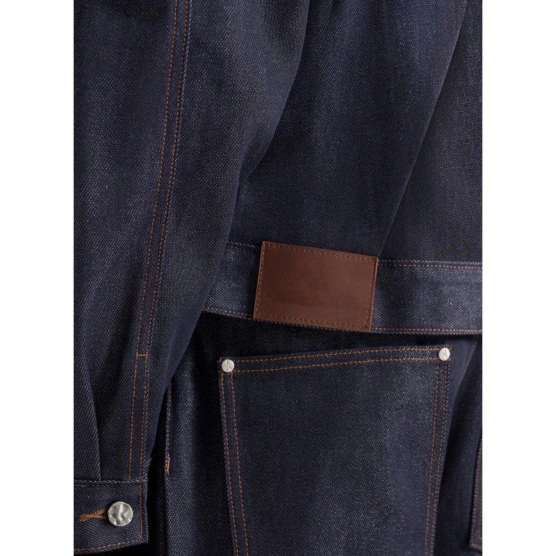 Men's Raw Denim Jacket - 100% Cotton Classic Fit (6)