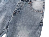 Men‘s 100% Cotton 14oz Heavy Distressed Jeans – Light Blue Industrial Salt-Wash Finish (5) Men‘s 100% Cotton 14oz Heavy Distressed Jeans – Light Blue Industrial Salt-Wash Finish (5)