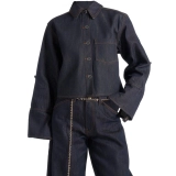 Women's Raw Denim Western Shirt | 73% Cotton Lyocell | Lisa denim