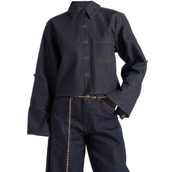 Women's Raw Denim Western Shirt | 73% Cotton Lyocell | Lisa denim Women's Raw Denim Western Shirt | 73% Cotton Lyocell | Lisa denim