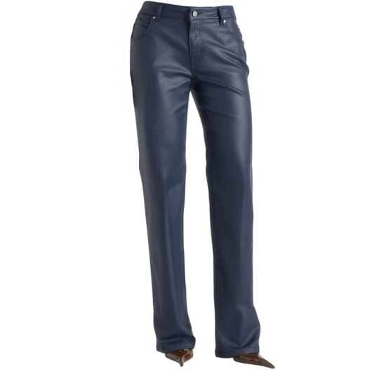 PU Coated Stretch Straight Leg Pants for Women PU Coated Stretch Straight Leg Pants for Women