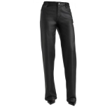 PU Coated Stretch Straight Leg Pants for Women (2)