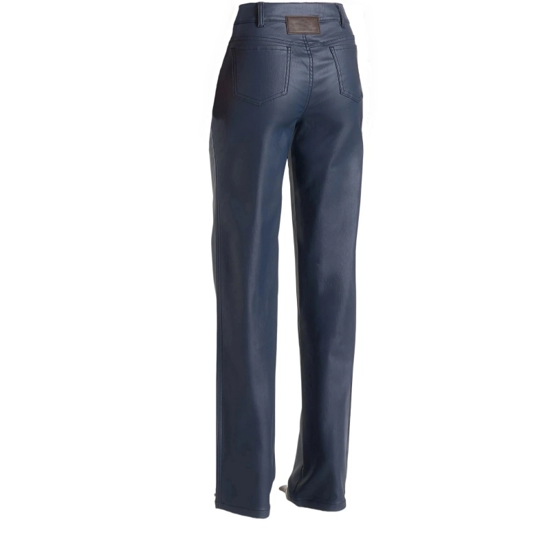PU Coated Stretch Straight Leg Pants for Women (3) PU Coated Stretch Straight Leg Pants for Women (3)