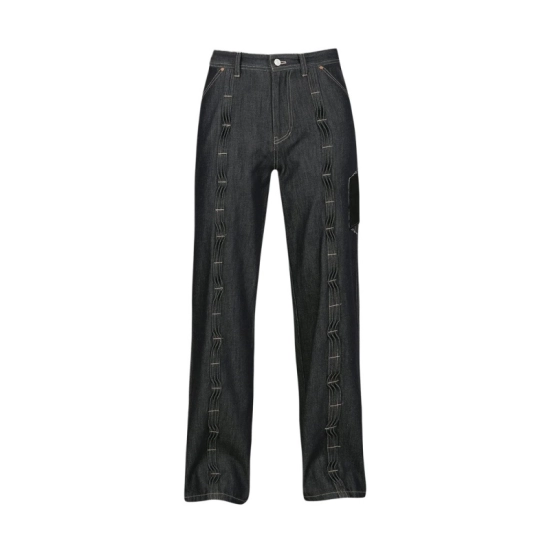 Raw Denim Men's Pleated Trousers Raw Denim Men's Pleated Trousers