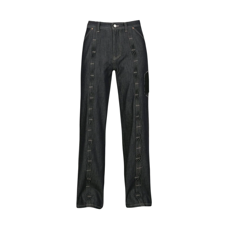 Raw Denim Men's Pleated Trousers Raw Denim Men's Pleated Trousers