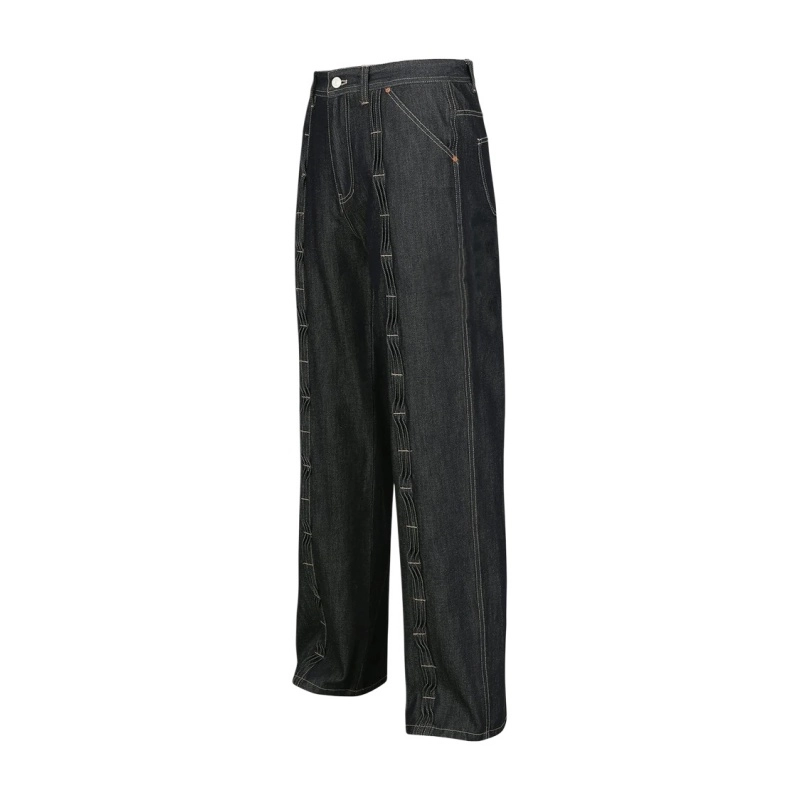 Raw Denim Men's Pleated Trousers (2) Raw Denim Men's Pleated Trousers (2)