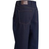 Raw Denim Men's Pleated Trousers – 14oz Unwashed Dark Indigo (6) Raw Denim Men's Pleated Trousers – 14oz Unwashed Dark Indigo (6)
