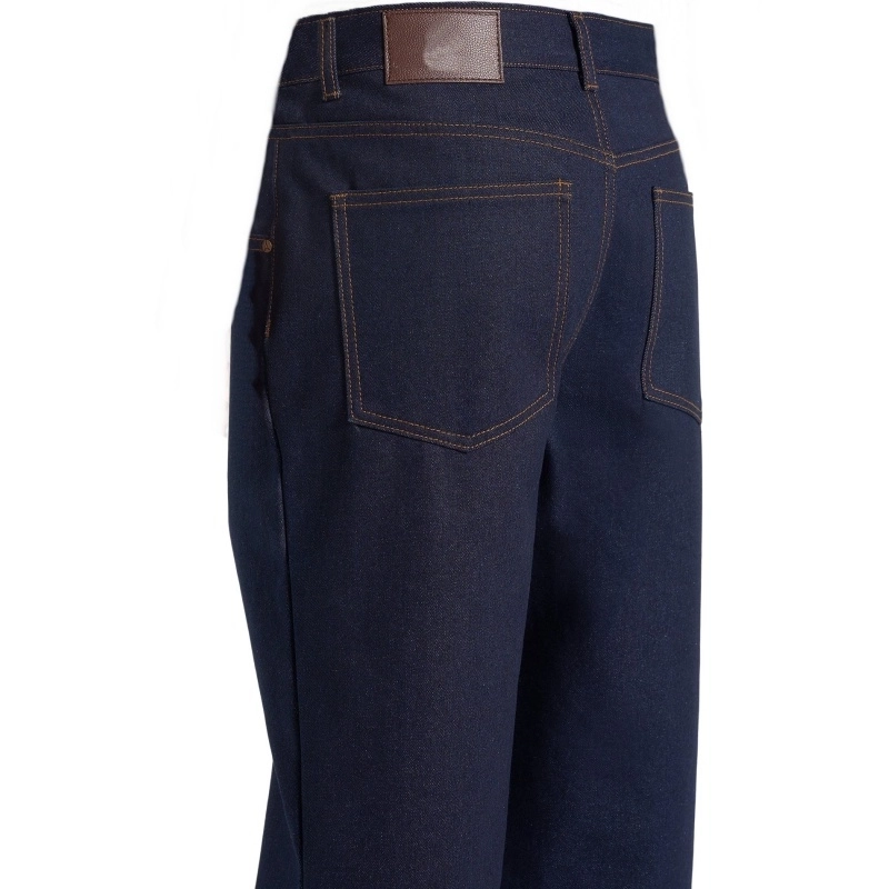 Raw Denim Men's Pleated Trousers – 14oz Unwashed Dark Indigo (6) Raw Denim Men's Pleated Trousers – 14oz Unwashed Dark Indigo (6)