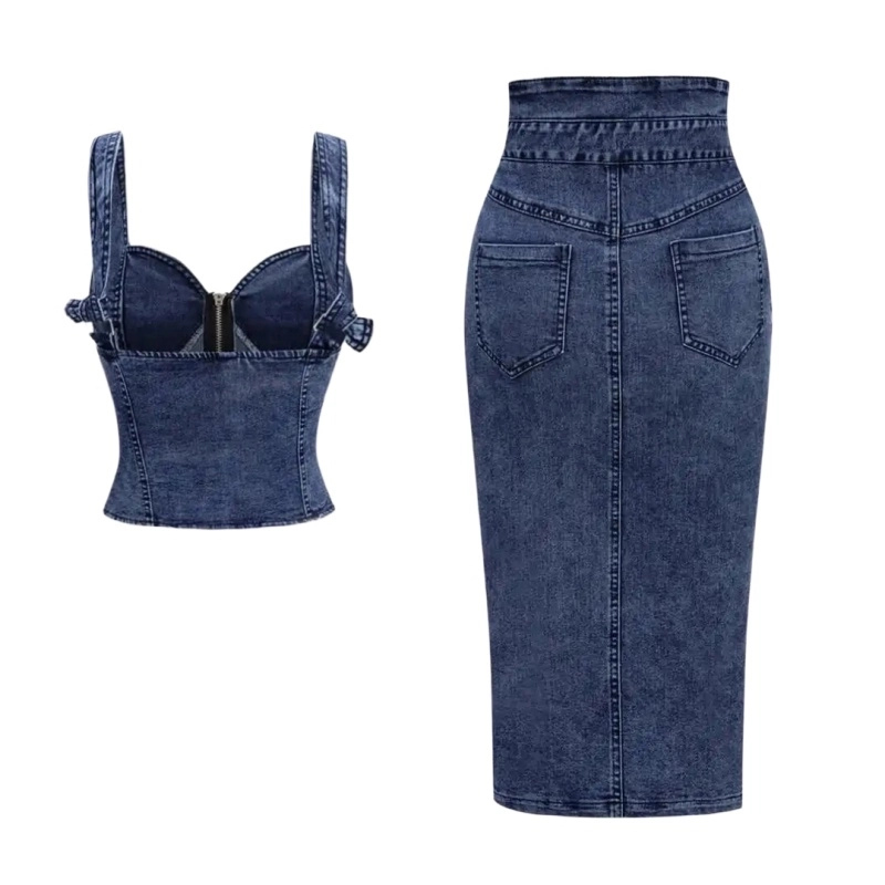 Lightweight Tencel™ Denim Co‑ord Set (Top + Skirt) (4) Lightweight Tencel™ Denim Co‑ord Set (Top + Skirt) (4)