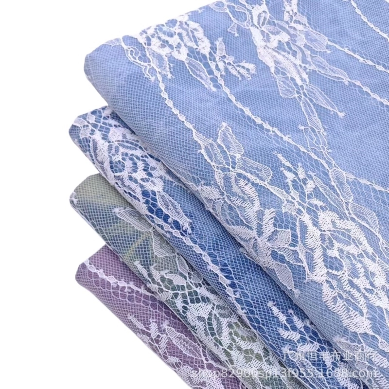 Washed & Pleated Denim Tops with Lace Applique (5) Washed & Pleated Denim Tops with Lace Applique (5)