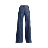 Women‘s 100% Cotton 12oz Color-Block Straight-Leg Jeans with Side-Seam Button Opening (3) Women‘s 100% Cotton 12oz Color-Block Straight-Leg Jeans with Side-Seam Button Opening (3)