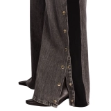 Women‘s 100% Cotton 12oz Color-Block Straight-Leg Jeans with Side-Seam Button Opening (5) Women‘s 100% Cotton 12oz Color-Block Straight-Leg Jeans with Side-Seam Button Opening (5)
